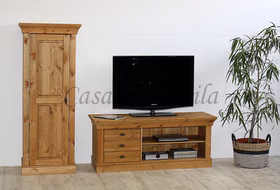 Schrankwand 2-teilig 209x163x45cm BERGEN Kiefernholz gelaugt geölt Schrankwand 2-teilig 209x163x45cm BERGEN Kiefer massiv gelaugt geölt Casa de mobila Goslar