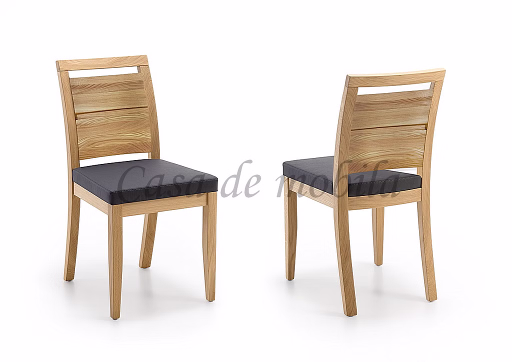 Polsterstuhl ARUMO 44x89x50cm Leder mit Farbauswahl Colorado Asteiche natur geölt Lederpolster Colorado