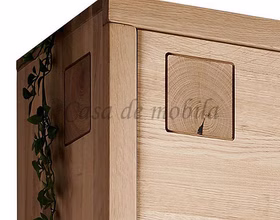 Vitrine Highboard 103x205x40 cm Wildeiche geölt Vitrine Highboard 103x205x40 cm Wildeiche geölt