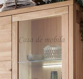 Vitrine Highboard 103x205x40 cm Wildeiche geölt Vitrine Highboard 103x205x40 cm Wildeiche geölt