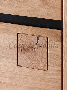 Sideboard Kommode mit Stirnholz CENTRO Wildeiche natur geölt Casa de mobila Goslar