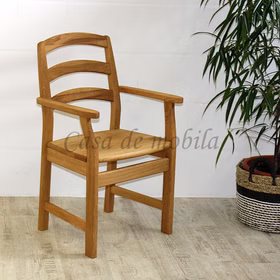 Massivholz Armlehnstuhl IKAST 58x90x54cm Wildeiche massiv natur geölt, IKA300-8431 Casa de mobila Goslar Massivholz Armlehnstuhl IKAST 58x90x54cm Wildeiche massiv natur geölt, IKA300-8431 Casa de mobila Goslar