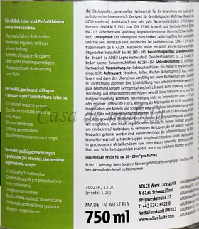 Hartwachs-Öl 750ml LEGNO