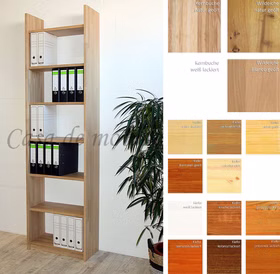 Massivholz Bücherregal 47x236x33cm CONTRA kiefer massiv natur-gelaugt geölt-kirsch-dunkelbraun kolonial-bernstein casademobila Massivholz Hochregal 47x236x33cm CONTRA kiefer massiv natur-gelaugt geölt-kirsch-dunkelbraun kolonial-bernstein casademobila