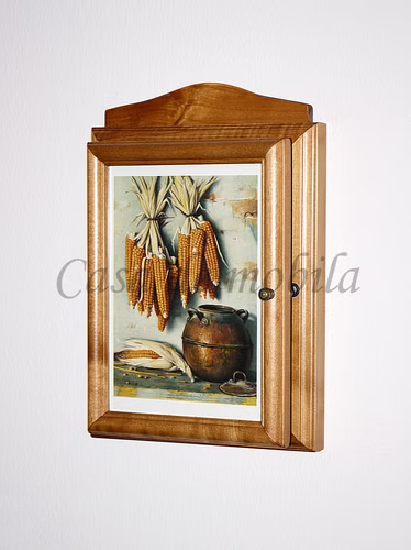 Schlüsselkasten 20x30x6cm DECOR Pappel massiv honigfarben lackiert