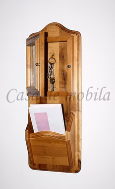 Massivholz Schlüsselschrank mit Briefablage DECOR Pappel honigfarben casademobila Goslar Massivholz Schlüsselschrank mit Briefablage DECOR Pappel honigfarben casademobila Goslar