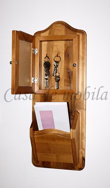 Massivholz Schlüsselbox mit Briefablage DECOR Pappel honigfarben casademobila Goslar Massivholz Schlüsselbox mit Briefablage DECOR Pappel honigfarben casademobila Goslar