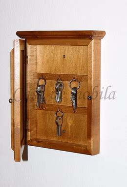 Schlüsselkasten 21x27x6cm DECOR Pappel massiv honigfarben lackiert von Casademobila Goslar