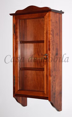 Hängevitrine 38x77x18cm DECOR Pappel massiv kirschbaumfarben lackiert Hängeschrank mit glastür 38x77x18cm pappel massiv kirschfarben lackiert Casa de mobila Goslar