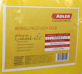 Reinigungstuch 25 Stück ADLER gelb Reinigungstuch 25 Stück ADLER gelb