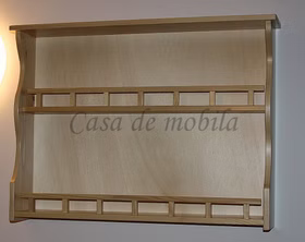 Massivholz Wandregal küche 80x60x12cm DECOR Fichte massiv natur lackiert Casa de mobila Goslar