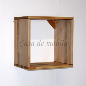 Massivholz Hängende regale TOM 39x39x26cm Kernbuche massiv natur geölt, 7230KB-01 Casa de mobila Goslar