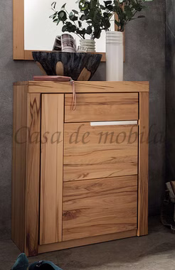 Massivholz Flurkommode HORIZONT 71x94x40cm Kernbuche massiv natur geölt Casa de mobila Goslar