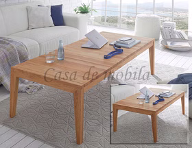 Massivholz Ausziehbarer Couchtisch 112/152x43x73cm Eiche Asteiche massiv geölt casademobila Massivholz Ausziehbarer Couchtisch 112/152x43x73cm Eiche Asteiche massiv geölt casademobila