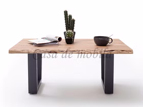 Couchtisch 110x45x70cm CARTAGENA Akazie natur lackiert Massivholz Wohnzimmertisch mit Baumkante und metallbeine CARTAGENA Akazie massiv natur casademobila Goslar