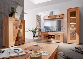 Naturholz Wohnzimmer möbel mit stirnholz buche kernbuche massiv geölt casademobila