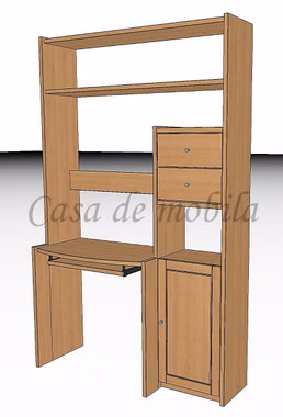 Büro-Regal 134x217x51/33cm CONTRA Kiefer massiv gelaugt lackiert Casa de mobila