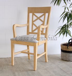 Armlehnstuhl gepolstert grau MALAGA Pinie decape sandfarben gebürstet bei Casademobila Goslar Armlehnstuhl gepolstert grau MALAGA Pinie decape sandfarben gebürstet bei Casademobila Goslar