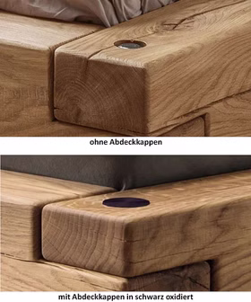 Balkenbett Abdeckkappe e schwarz oxidiert