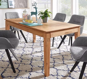 Massivholz Esstisch klein ausziehbar 120/180x75x80cm wildeiche massiv geölt casademobila