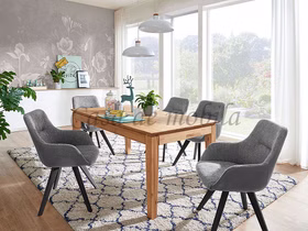 Massivholz Tisch klein 120x80cm ausziehbar wildeiche massiv natur geölt casademobila
