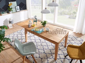 Massivholz Tisch klein ausziehbar 120/180x75x80cm wildeiche massiv geölt casademobila