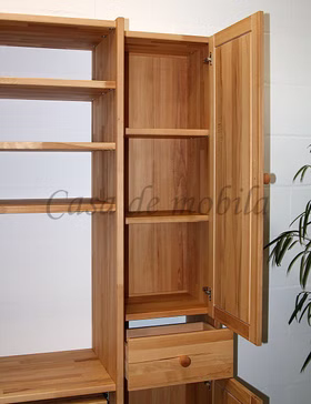 Massivholz Schreibtisch-Regal Kernbuche massiv geölt von Casademobila Goslar