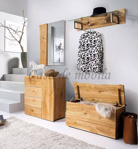Flurkommode 83x80x38cm WOODLINE Eiche massiv natur geölt von Casademobila Goslar