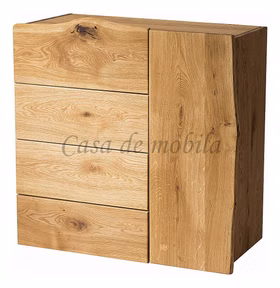 Flurkommode 83x80x38cm WOODLINE Eiche massiv natur geölt von Casademobila Goslar