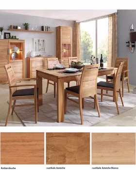 Massivholz Rotkernbuche Asteiche Essgruppe 7tlg. Casera geölt Lederpolster Colorado Set Tisch 150cm ausziehbar und 6 Stühle Wimmer casademobila Massivholz Rotkernbuche Asteiche Essgruppe 7tlg. Casera geölt Lederpolster Colorado Set Tisch 150cm ausziehbar und 6 Stühle Wimmer casademobila