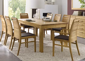Massivholz Esstisch CASERA 210x76x95cm Asteiche massiv natur oder Bianco geölt casa de mobila Goslar Massivholz Esstisch CASERA 210x76x95cm Asteiche massiv natur oder Bianco geölt casa de mobila Goslar