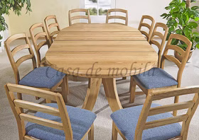 Massivholz Ausziehtisch rund SILKE 120/165/210x74x120cm Wildeiche massiv natur geölt Casademobila Goslar Massivholz Ausziehtisch rund SILKE 120/165/210x74x120cm Wildeiche massiv natur geölt Casademobila Goslar