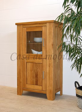 Highboard links 80x139x47cm LOFT Eiche massiv natur geölt von Casademobila Goslar