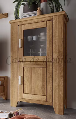 Massivholz Küchenschrank Klein rechts LOFT 80x139x47cm Eiche massiv natur geölt Casa de mobila Goslar