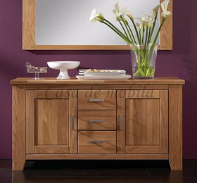 Massivholz Sideboard 2 türig und Schubladen LOFT 165x85x47cm Eiche massiv natur geölt Casa de mobila Goslar Massivholz Sideboard 2 türig und Schubladen LOFT 165x85x47cm Eiche massiv natur geölt Casa de mobila Goslar