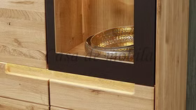 Highboard 77x136x40cm FLORENZ Wildeiche massiv Roheffekt geölt Design von Casademobila Goslar