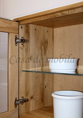 Highboard 168x136x40cm FLORENZ Wildeiche massiv Roheffekt geölt Design von Casademobila Goslar