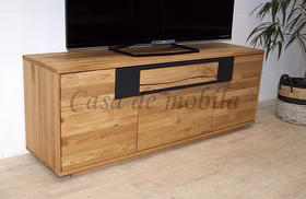 Lowboard 153x57x40cm FLORENZ Wildeiche massiv Roheffekt geölt Design von Casademobila Goslar