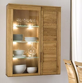 Vollholz Hängeschrank Casera 100x142x42cm  Kernbuche, Asteiche massiv natur oder Bianco geölt Wimmer Casa de Mobila Goslar