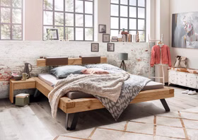 Holzbett Doppelbett 11 mit metallbeine 140,160,180,200,220x40cm Wildeiche massiv natur geölt Casa de mobila Goslar Holzbett Doppelbett 11 mit metallbeine 140,160,180,200,220x40cm Wildeiche massiv natur geölt Casa de mobila Goslar
