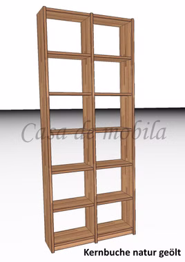 Massivholz Büroregal 92x236x33cm CONTRA kernbuche massiv natur geölt Casademobila Goslar Massivholz Büroregal 92x236x33cm CONTRA kernbuche massiv natur geölt Casademobila Goslar