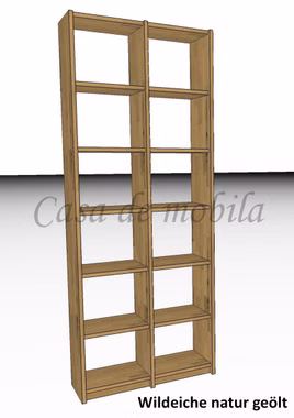 Massivholz Bücherregal 92x236x33cm CONTRA wildeiche massiv natur geölt Casademobila Goslar Massivholz Bücherregal 92x236x33cm CONTRA wildeiche massiv natur geölt Casademobila Goslar