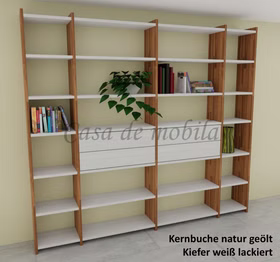 Bücherregal 265x236x33cm CONTRA Massivholz 2farbig von Casademobila Goslar Bücherregal 265x236x33cm CONTRA Massivholz 2farbig von Casademobila Goslar