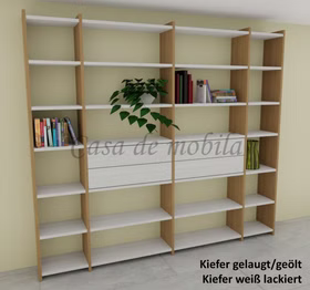 Bücherregal 265x236x33cm CONTRA Massivholz 2farbig von Casademobila Goslar Bücherregal 265x236x33cm CONTRA Massivholz 2farbig von Casademobila Goslar