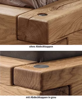 Abdeckkappen für Schwebebalkenbett I WOODSTOCK Kernbuche geölt von Casademobila Goslar Abdeckkappen für Schwebebalkenbett I WOODSTOCK Kernbuche geölt von Casademobila Goslar