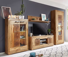 Massivholz Highboard I 103x135x40cm RUSTIC Wildeiche geölt Hirnholz von Casademobila Goslar
