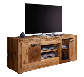 Massivholz Wohnwand 4teilig RUSTIC Wildeiche massiv geölt Hirnholz von Casademobila Goslar Massivholz Wohnwand 4teilig RUSTIC Wildeiche massiv geölt Hirnholz von Casademobila Goslar