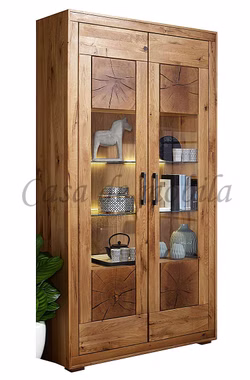 Massivholz Wohnwand 4teilig RUSTIC Wildeiche massiv geölt Hirnholz von Casademobila Goslar Massivholz Wohnwand 4teilig RUSTIC Wildeiche massiv geölt Hirnholz von Casademobila Goslar