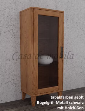 kommode mit Glastür und Holzbeine MIDO 46x102x40cm Eiche massiv braun nussbaumfarben tabak geölt von Casademobila Goslar kommode mit Glastür und Holzbeine MIDO 46x102x40cm Eiche massiv braun nussbaumfarben tabak geölt von Casademobila Goslar