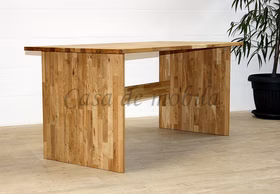 Schreibtisch klein 125x74x78cm CONTRA Wildeiche massiv natur geölt parkettverleimt Echtholz Schreibtisch klein 125x74x78cm CONTRA Wildeiche massiv natur geölt parkettverleimt von Casademobila Goslar